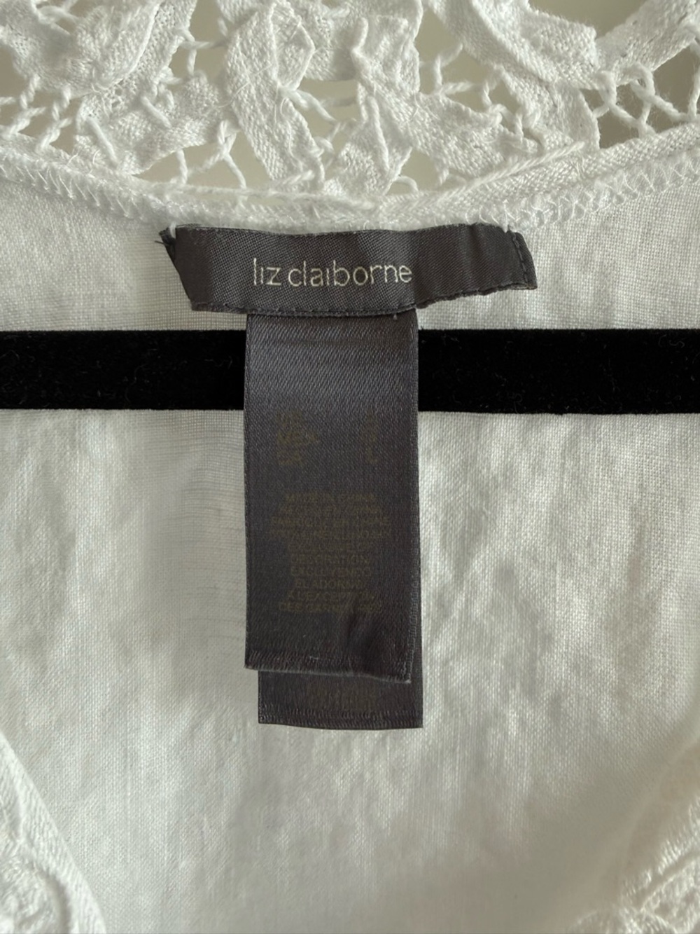 Liz Claiborne White Linen 2-Piece Set Size L / 14 - Picture 5 of 5